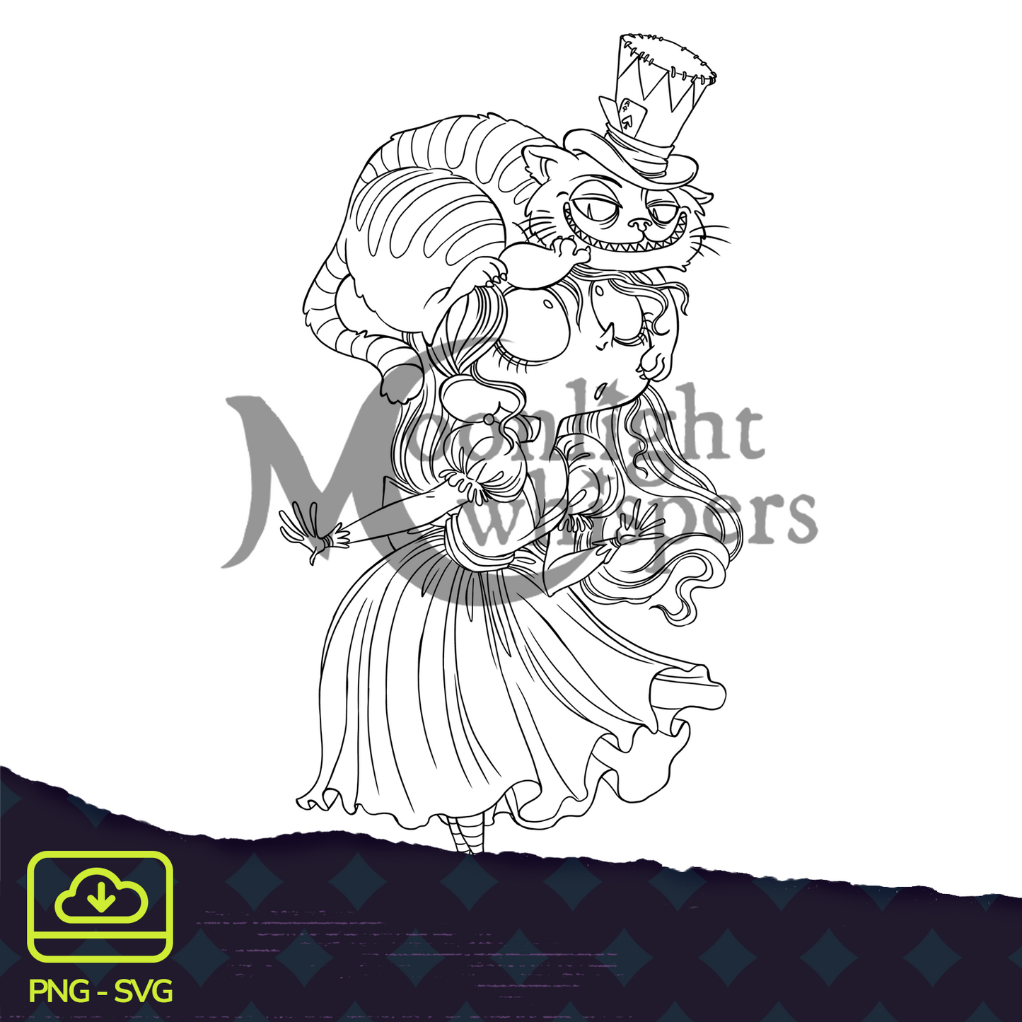 We're All a Little Mad Here - Digital Format - PNG & SVG