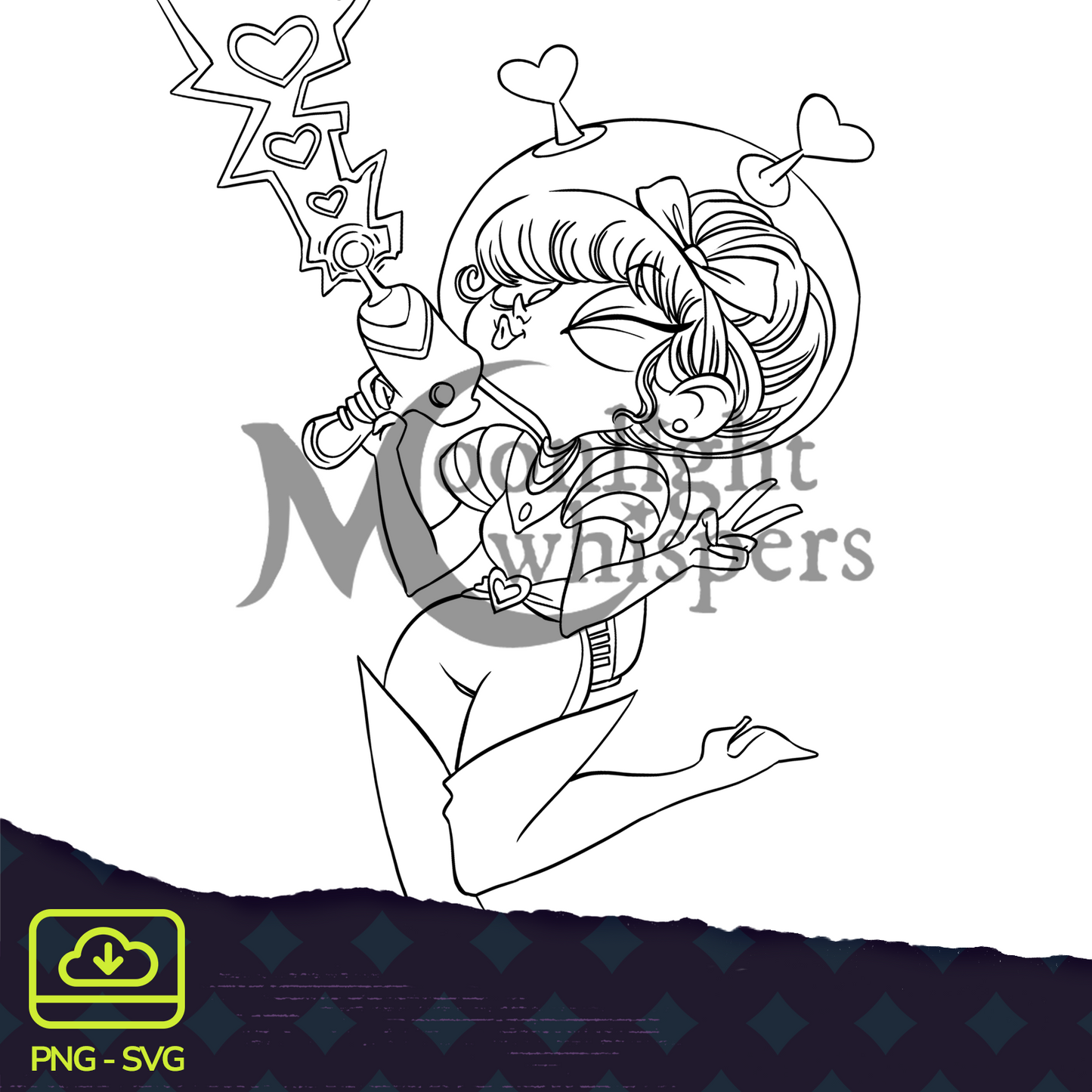 Outer Space Love - Digital Format - PNG & SVG