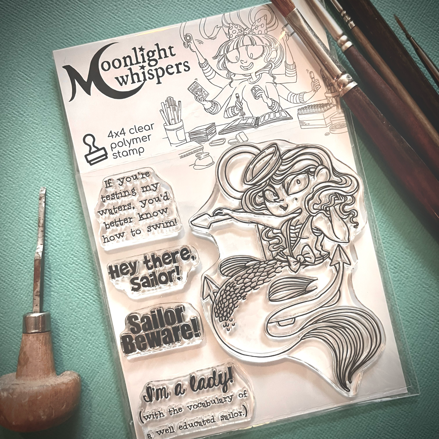 The Mermaid Sailor - Clear Stamp