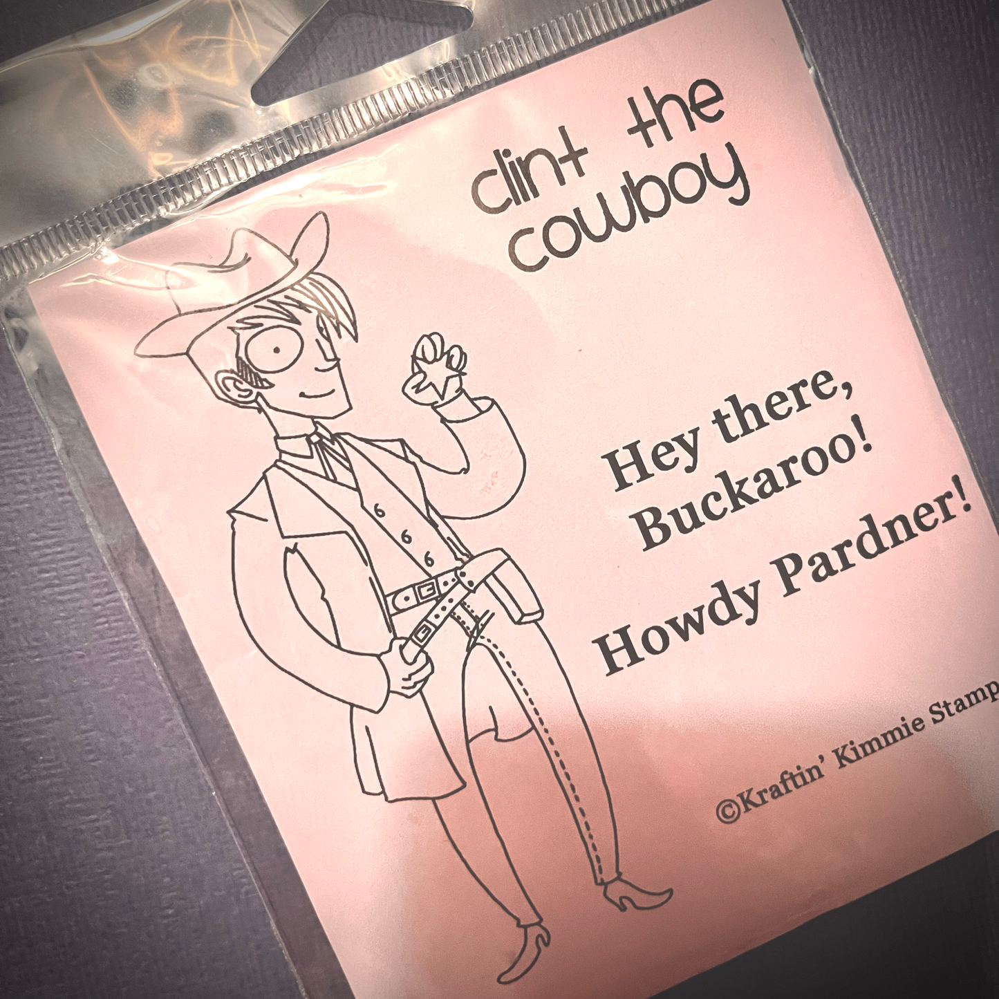 Clint Cowboy - Rubber Stamp