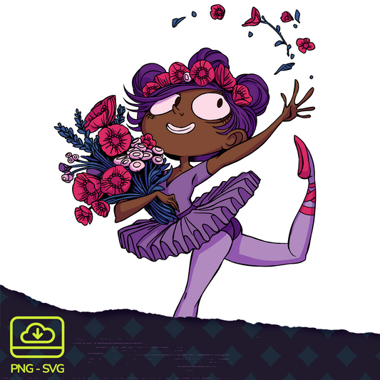 The Flower Ballerina - Digital Format - PNG & SVG