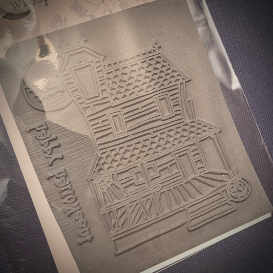 Halloween House - Rubber Stamp