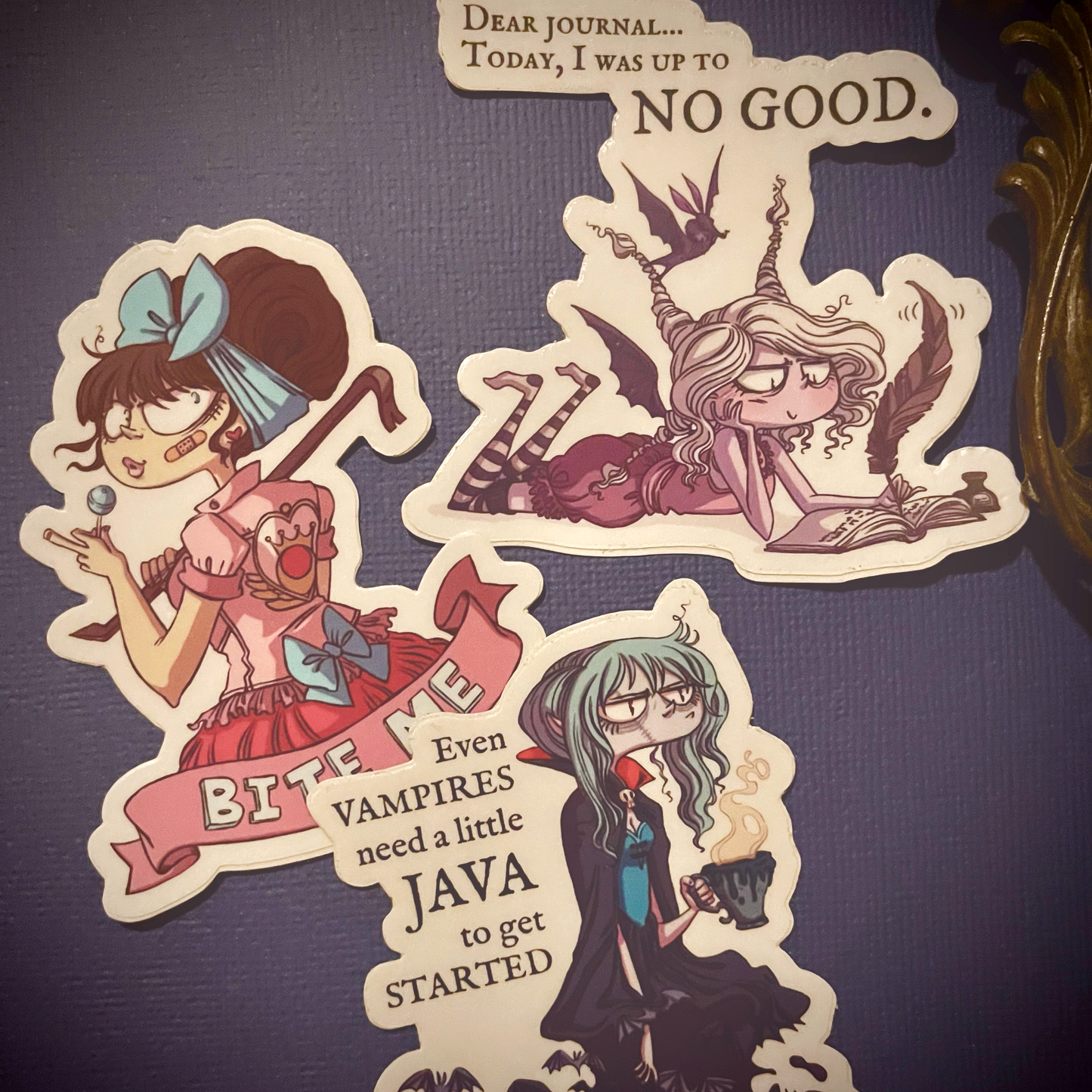 Bite me, Up to NO GOOD & Even Vampires - Vinyl Sticker Bundle