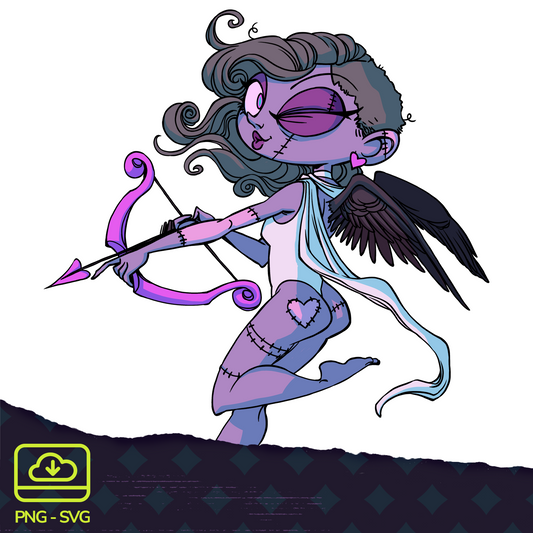 Zombie Cupid - Digital Format - PNG & SVG