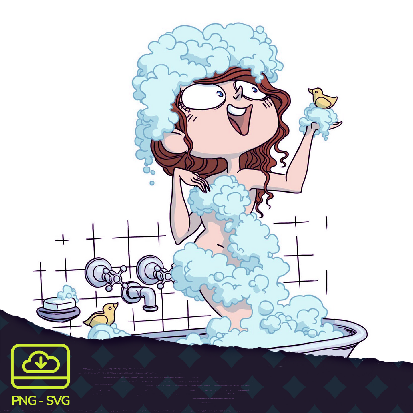 Bubble Bath - Digital Format - PNG & SVG